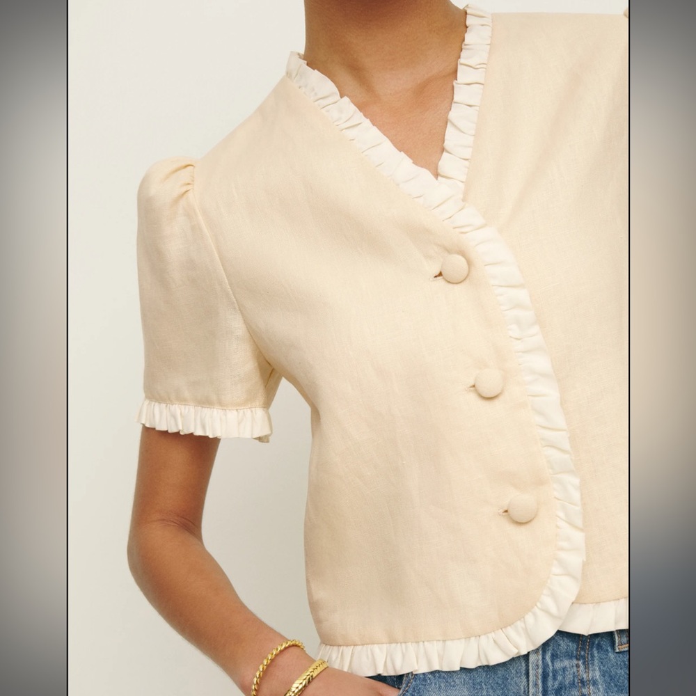 Reformation Bess Linen Top - Picture 2 of 9